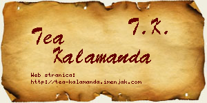 Tea Kalamanda vizit kartica
